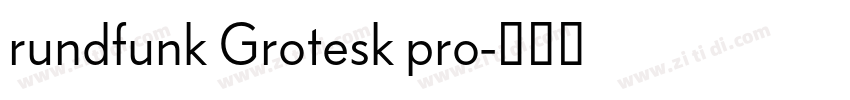 rundfunk Grotesk pro字体转换